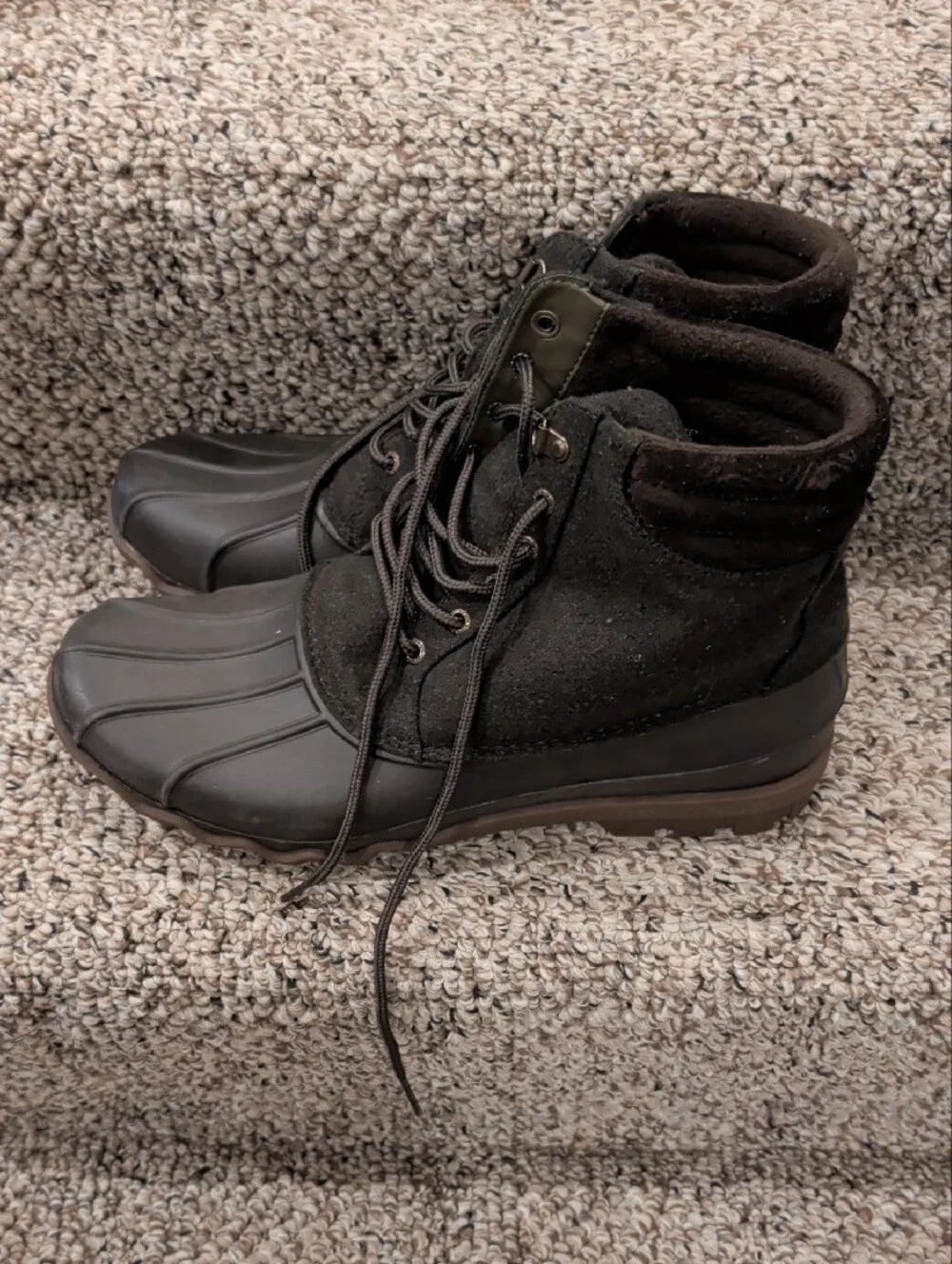 Sperry Dark Brown Lace-Up Duck Boots